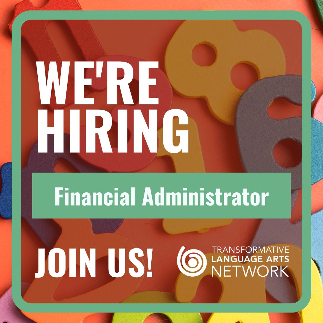 Colorful photo of numbers with text that reads, "We're Hiring." "Financial Administrator" "Join Us!"